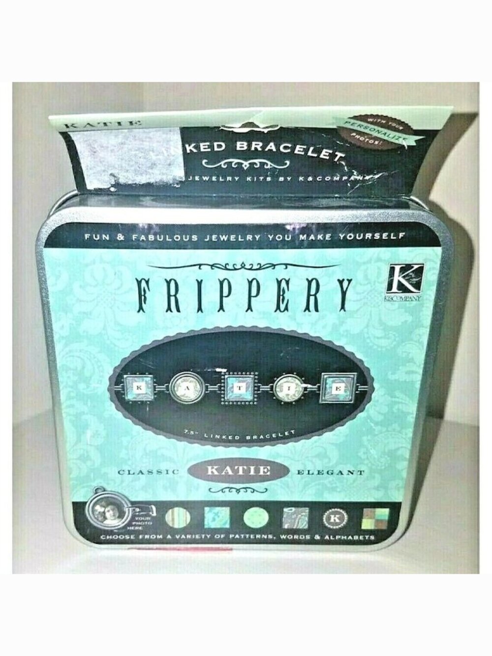 DIY Bracelet Kit Silver Link Blank Victorian Style